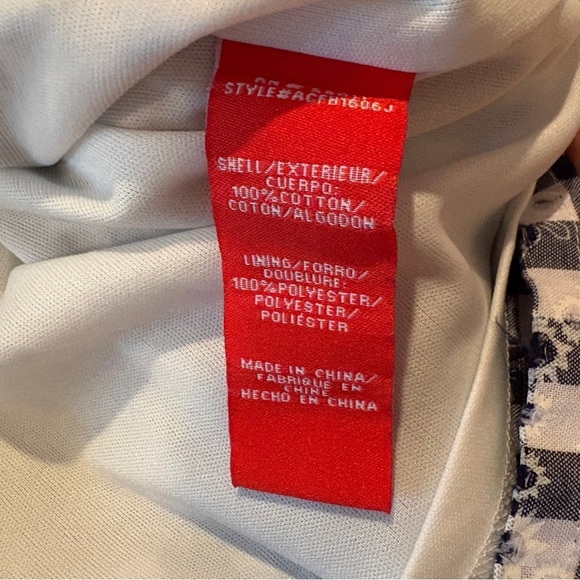 Melrose Y2K Navy White Gingham Plaid Mini Dress Cottagecore - Picture 7 of 7